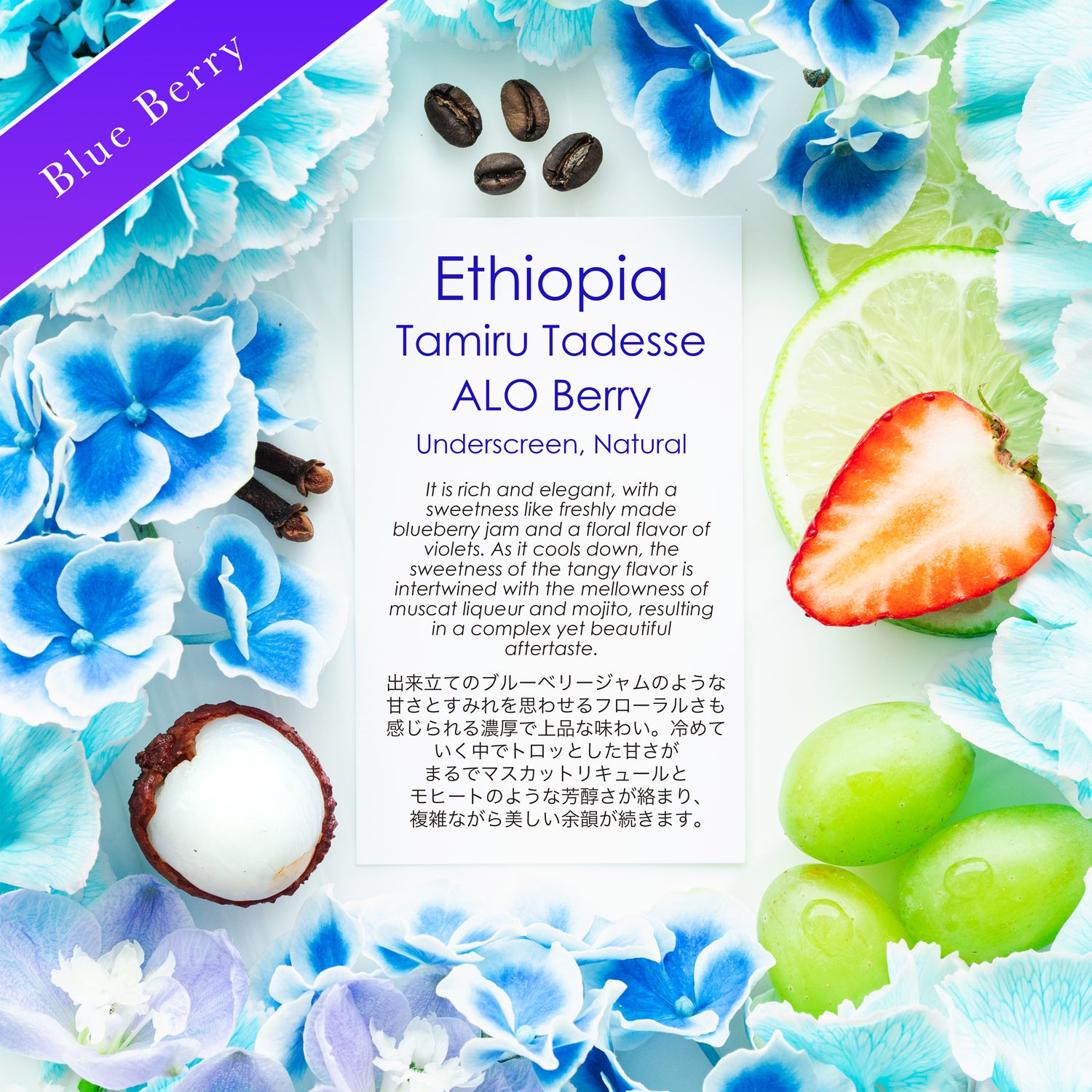 Tamiru Tadesse ALO Berry Underscreen 【ブルーベリージャム&フローラル】